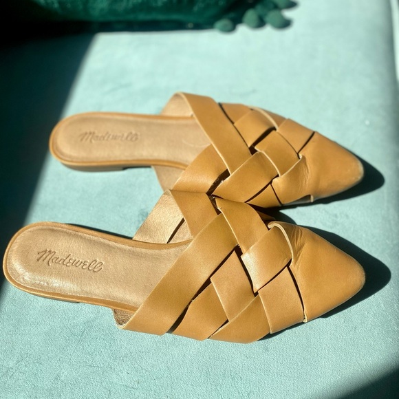 Madewell | Cindy Mule | Desert Camel Slip-on Shoe - 8.5 - Picture 6 of 10
